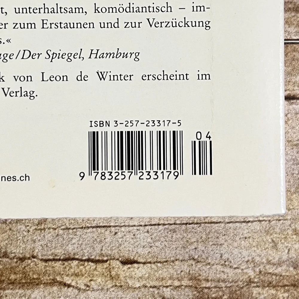Leon de Winter Leo Kaplan German Paperback Novel‎ Diogenes 2002 ISBN 3257233175